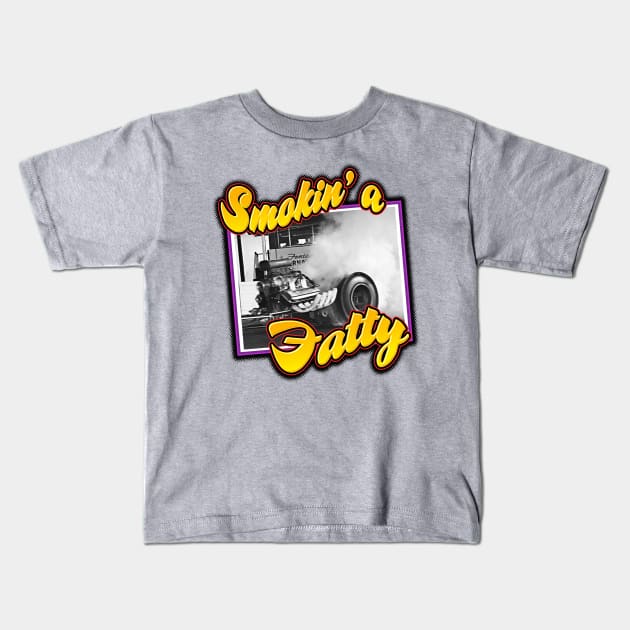 Smokin' a Fatty in color Kids T-Shirt by Artslave Custom Car Art